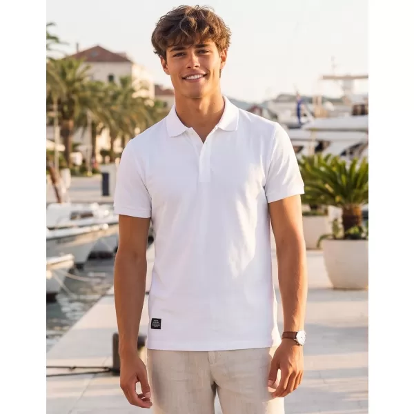  Pánske tričko s golierom ALTISPORT NP/ALMST90601 WHITE 
