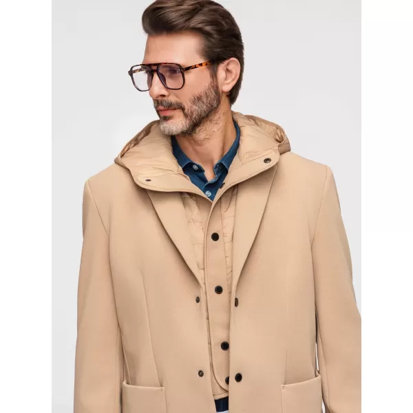  Pánska bunda OMBRE M167 LIGHT BROWN 