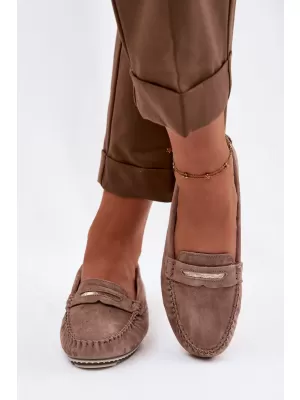 Dámske mokasíny S.BARSKI LR61-7029 DARK BROWN