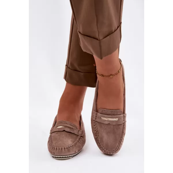  Dámske mokasíny S.BARSKI LR61-7029 DARK BROWN 