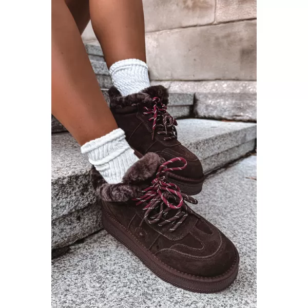  Dámske snehule BIG STAR SHOES UU274312 CHOCOLATE 