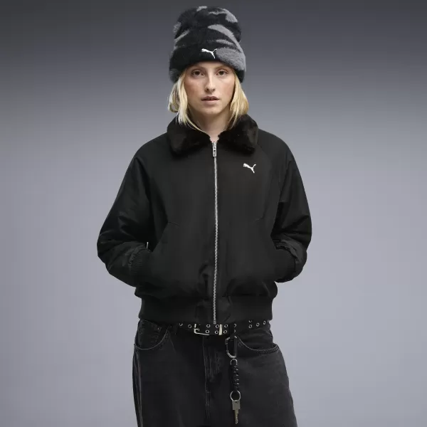  Dámska bunda PUMA REVERSIBLE BLOUSON HIGH LOFT LINING JACK 69456601 PUMA BLACK 