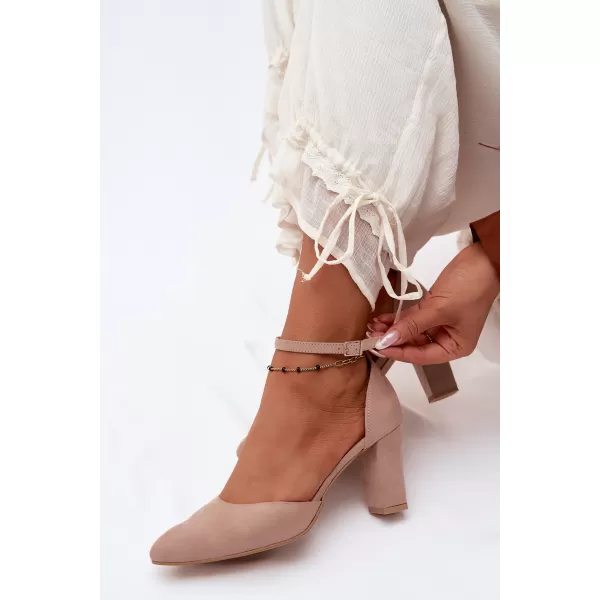  Dámske lodičky ZAZOO 823 BEIGE 
