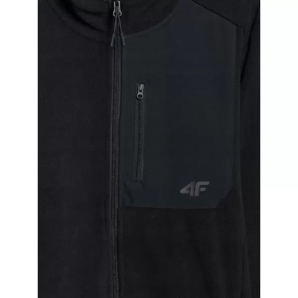  Pánska fleece mikina 4F WAW25TFLEM417 DEEP BLACK 