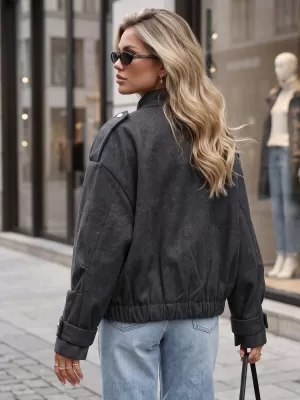 Dámska bunda DSTREET TY5847 ČIERNA