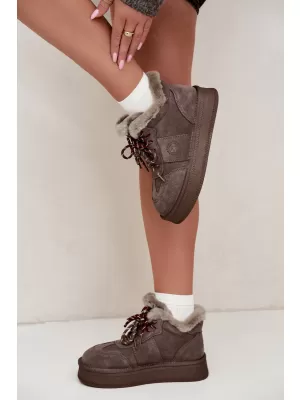 Dámske snehule BIG STAR SHOES UU274313 BROWN/BEIGE