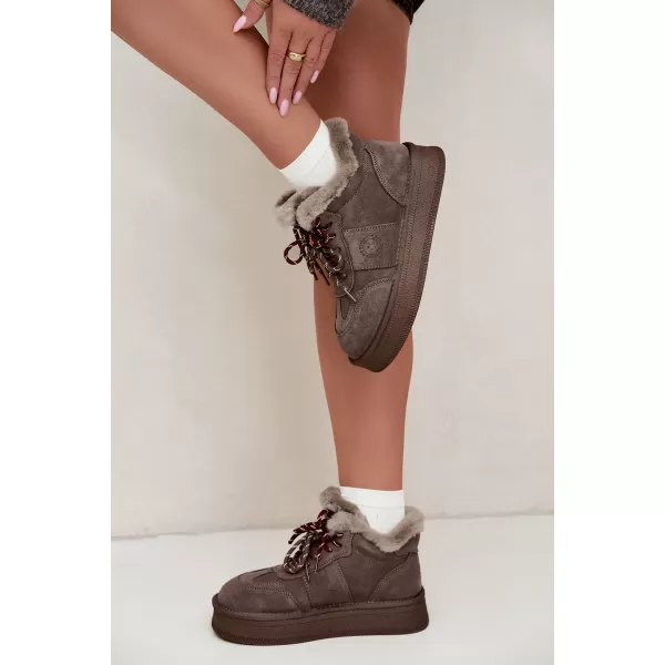  Dámske snehule BIG STAR SHOES UU274313 BROWN/BEIGE 
