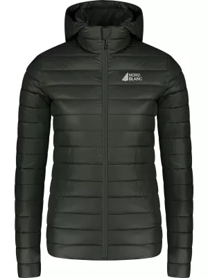 Dámska prešívaná bunda NORDBLANC NIMBUS WJL8395 TMAVO ZELENÁ