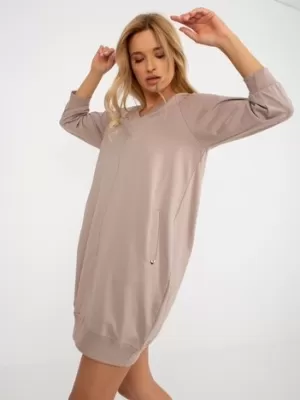 Dámske šaty BASIC FEEL GOOD RV-SK-7203.35P DARK BEIGE