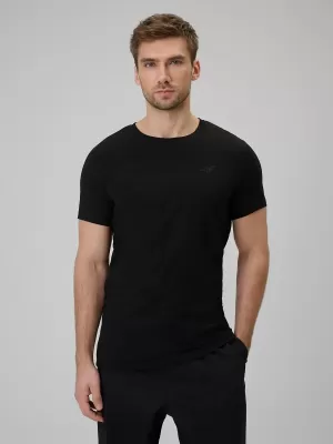 Pánske tričko 4F WAW25TTSHM2401 DEEP BLACK