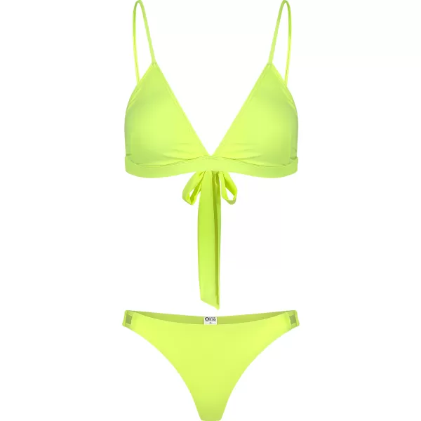  Dámske bikiny - spodný diel NORDBLANC TWINKLE NBSSS8242 ŽIARIVO ŽLTÁ 