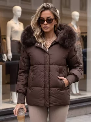 Dámska bunda DSTREET TY6004 HNEDÁ