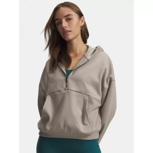  Dámska mikina UNDER ARMOUR ICON FLEECE HZ HOODIE 6012843-203 HNEDÁ 