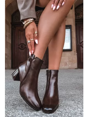 Dámske členkové topánky VINCEZA 58660 BROWN