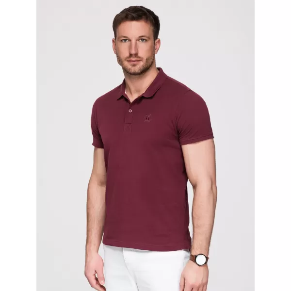  Pánske tričko s golierom OMBRE OM-POBS-0171 WHITE/MAROON/DARK BLUE 