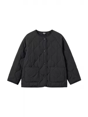 Dievčenská prešívaná bunda URBAN CLASSICS UCK7175-00007 BLACK