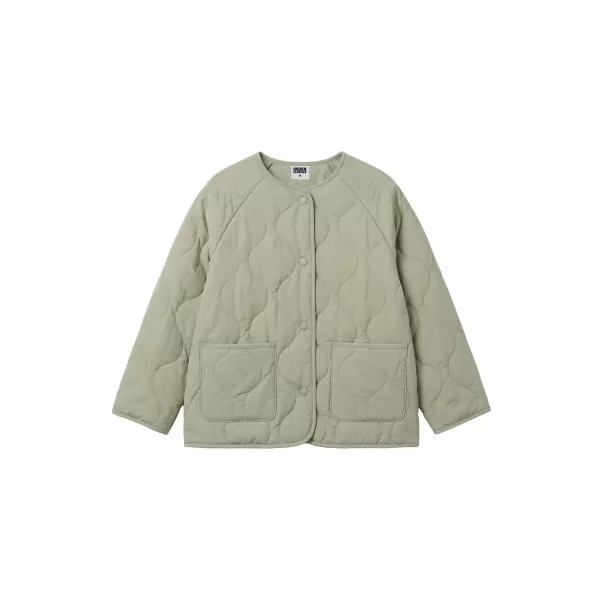  Dievčenská prešívaná bunda URBAN CLASSICS UCK7175-03259 SOFT SALVIA 
