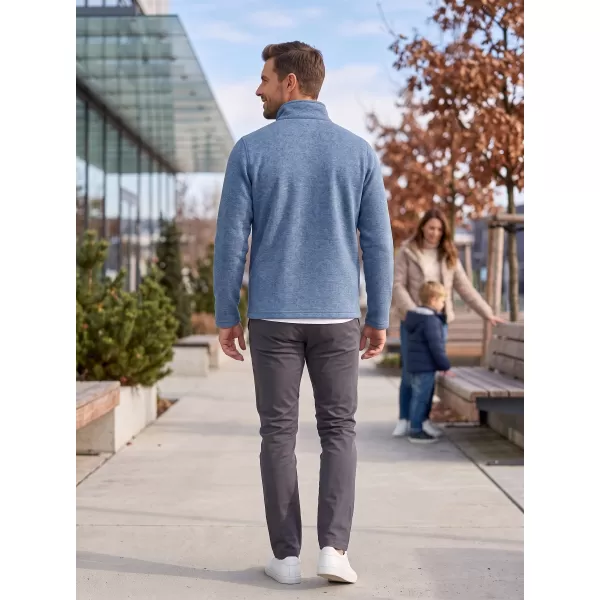  Pánska fleece mikina ALTISPORT ALM002852 TMAVÝ DENIM MELÍR 