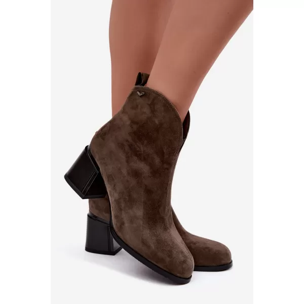  Dámske členkové topánky VINCEZA 91178 BROWN 