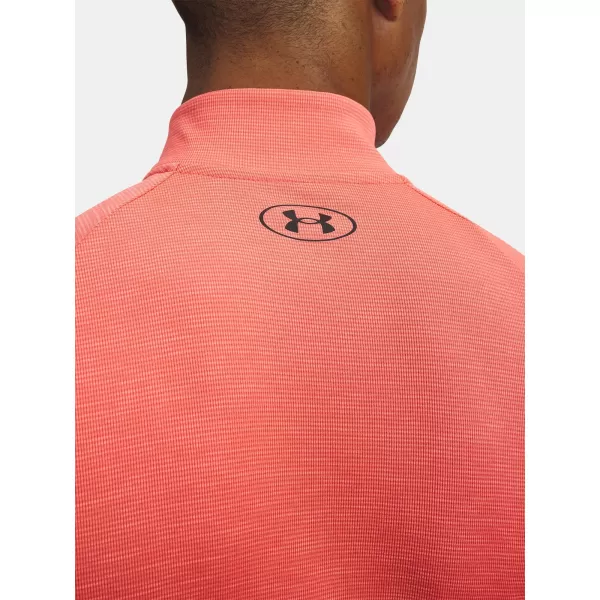  Pánske tričko UNDER ARMOUR TECH TEXTURED 1/2 ZIP 1382797-690 ČERVENÁ 