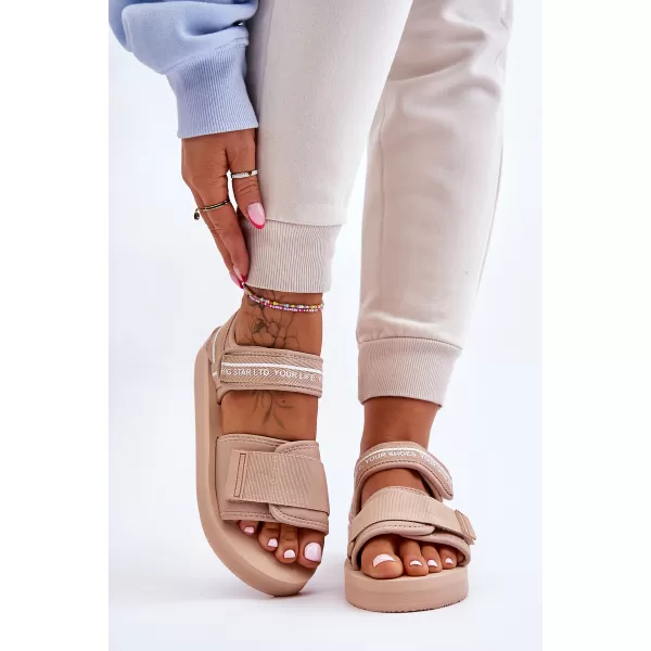  Dámske sandále BIG STAR SHOES LL274787 BEIGE 