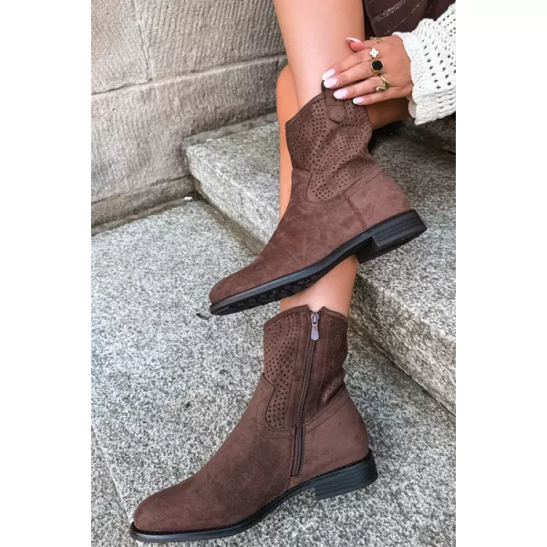  Dámske čižmy S.BARSKI HY62-8125 BROWN 