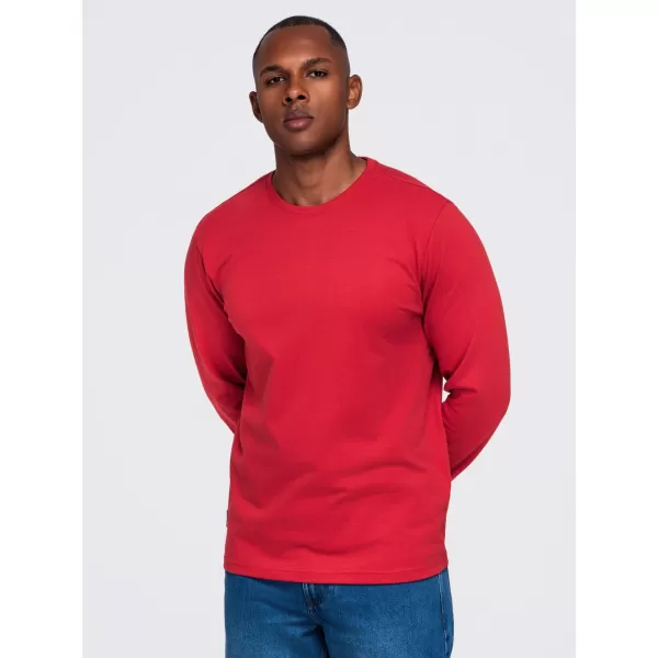  Pánske tričko OMBRE OM-LSBL-0142 RED 