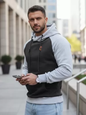 Pánska mikina DSTREET BX5935 ČIERNA