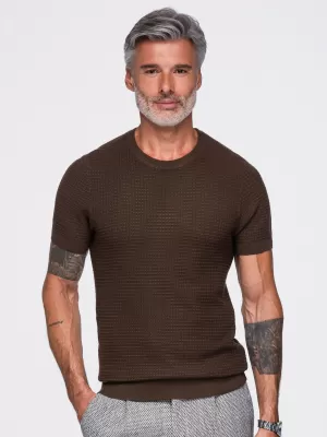 Pánske tričko OMBRE OM-TSCT-0303 BROWN