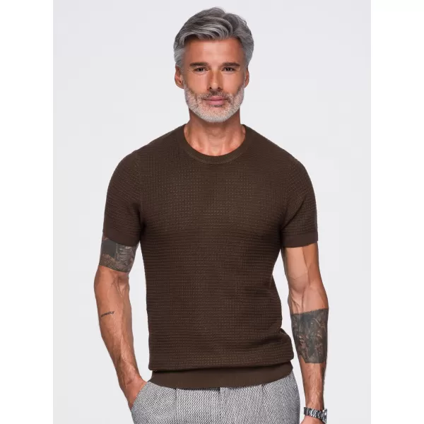  Pánske tričko OMBRE OM-TSCT-0303 BROWN 