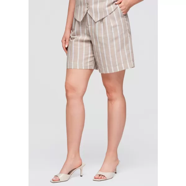  Dámske kraťasy OMBRE OW-ST-E0017 BEIGE 