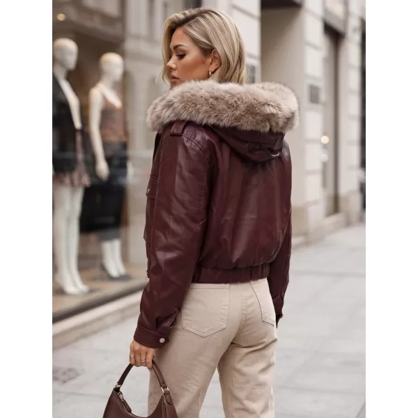  Dámska bunda DSTREET TY5977 BORDOVÁ 