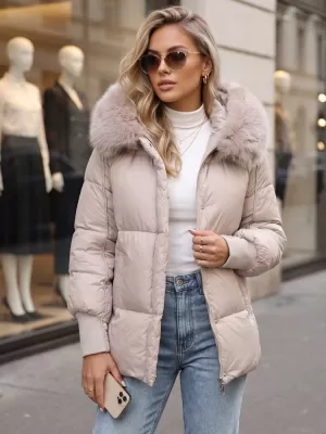Dámska bunda DSTREET TY6001 BÉŽOVÁ