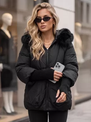 Dámska bunda DSTREET TY5995 ČIERNA