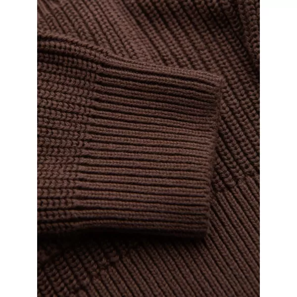  Pánsky kardigan OMBRE OM-SWCD-0200 BROWN 