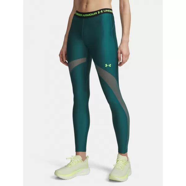  Dámske legíny UNDER ARMOUR HEATGEAR MESH LEGGING 6010009-338 ZELENÁ 