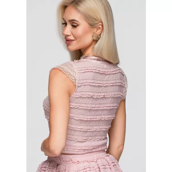  Dámska blúza OMBRE OW-TS-E0066 PINK 
