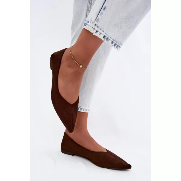  Dámske baleríny BOTO JH597 BROWN 