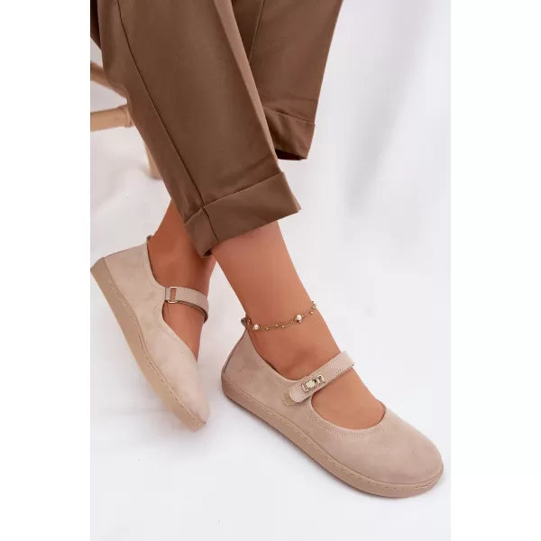  Dámske baleríny ZAZOO 10206 BEIGE 
