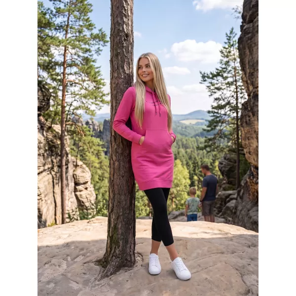  Dámska predĺžená mikina ALTISPORT ALW001419 PURPUROVÁ 