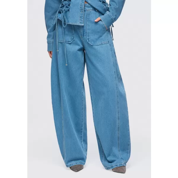  Dámske nohavice OMBRE OW-PA-E0017 BLUE 