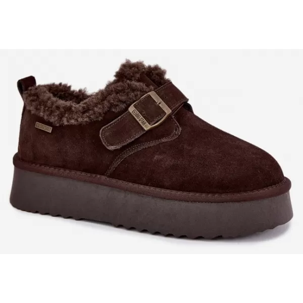  Dámske snehule BIG STAR SHOES UU274319 BROWN/BEIGE 