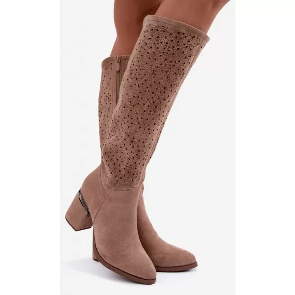  Dámske čižmy S.BARSKI HY62-8122 BEIGE 