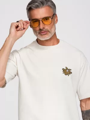 Pánske tričko OMBRE OM-TSCT-0275 OFF-WHITE