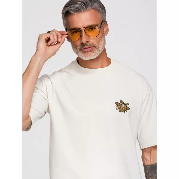  Pánske tričko OMBRE OM-TSCT-0275 OFF-WHITE 