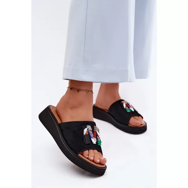  Dámske šľapky VINCEZA 66942 BLACK 
