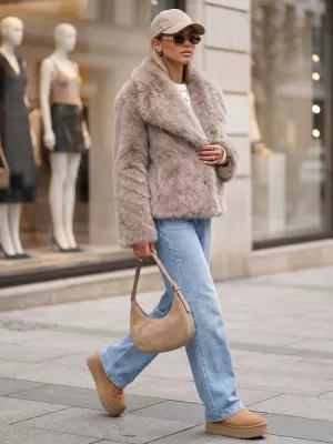 Dámska bunda DSTREET TY5905 BÉŽOVÁ
