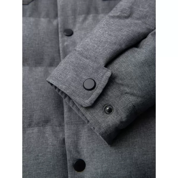  Pánska prešívaná košeľová bunda OMBRE OM-JALP-0256 GREY MELANGE 