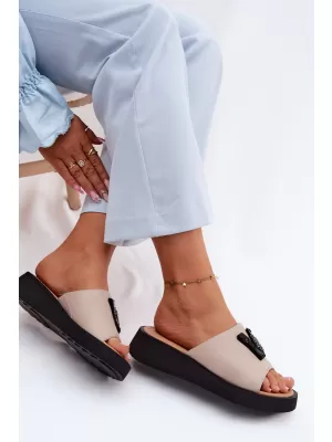 Dámske šľapky VINCEZA 66950 BEIGE