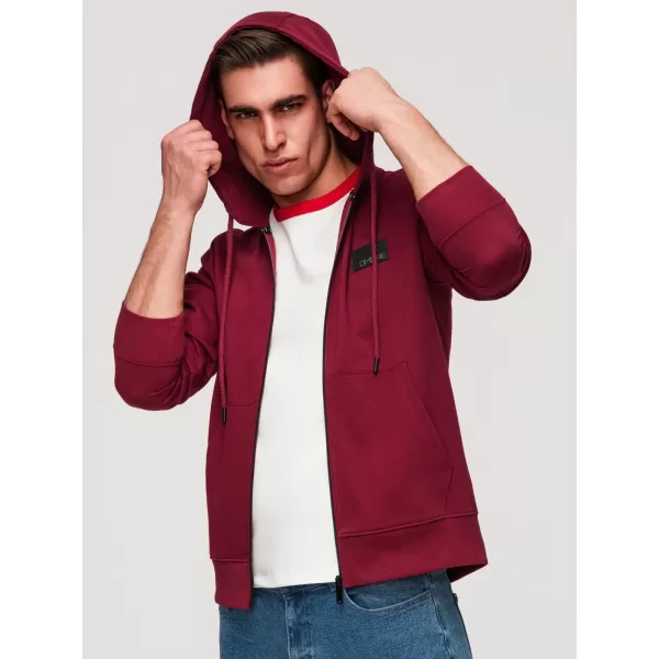  Pánska mikina OMBRE OM-SSZP-0256 RED 